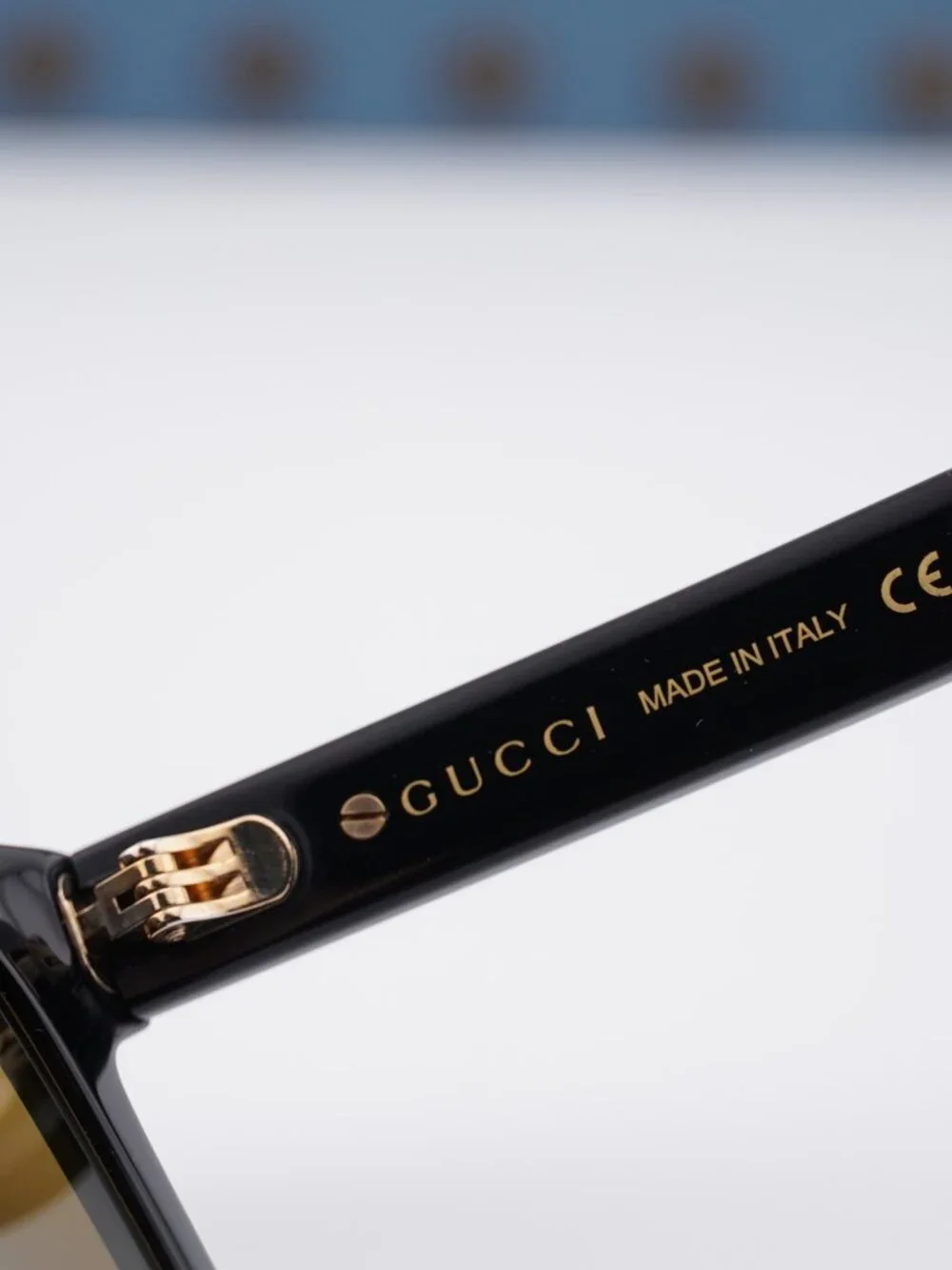 Gucci GG0824S 006 Men Rectangle Sunglasses - Black / Brown